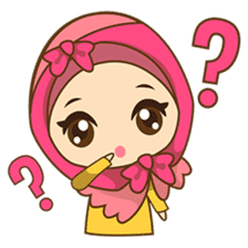 Dinda, funny girl with pretty hijab sticker #2328458