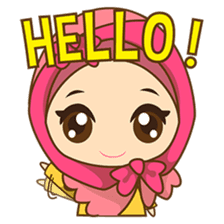 Dinda, funny girl with pretty hijab sticker #2328459