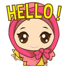 Dinda, funny girl with pretty hijab sticker #2328459