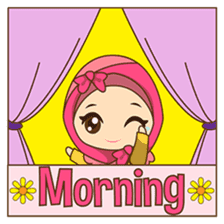 Dinda, funny girl with pretty hijab sticker #2328460