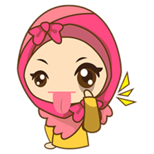 Dinda, funny girl with pretty hijab sticker #2328462
