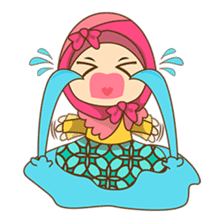 Dinda, funny girl with pretty hijab sticker #2328464