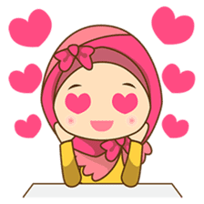 Dinda, funny girl with pretty hijab sticker #2328465