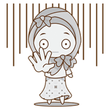 Dinda, funny girl with pretty hijab sticker #2328467
