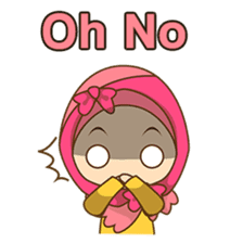 Dinda, funny girl with pretty hijab sticker #2328468