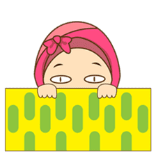 Dinda, funny girl with pretty hijab sticker #2328469