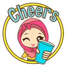Dinda, funny girl with pretty hijab sticker #2328470