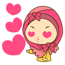 Dinda, funny girl with pretty hijab sticker #2328471