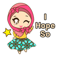 Dinda, funny girl with pretty hijab sticker #2328472