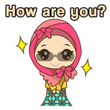Dinda, funny girl with pretty hijab sticker #2328473