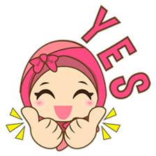 Dinda, funny girl with pretty hijab sticker #2328474