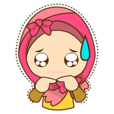Dinda, funny girl with pretty hijab sticker #2328475