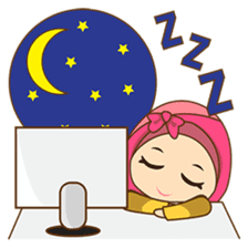 Dinda, funny girl with pretty hijab sticker #2328476