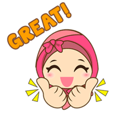 Dinda, funny girl with pretty hijab sticker #2328477