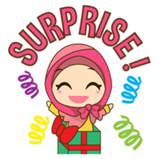 Dinda, funny girl with pretty hijab sticker #2328478