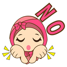 Dinda, funny girl with pretty hijab sticker #2328479