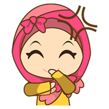 Dinda, funny girl with pretty hijab sticker #2328480