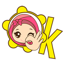 Dinda, funny girl with pretty hijab sticker #2328481