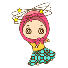 Dinda, funny girl with pretty hijab sticker #2328482