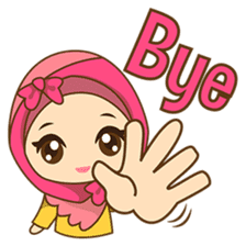 Dinda, funny girl with pretty hijab sticker #2328483