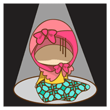 Dinda, funny girl with pretty hijab sticker #2328484