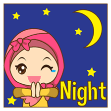Dinda, funny girl with pretty hijab sticker #2328485