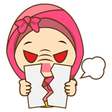 Dinda, funny girl with pretty hijab sticker #2328486
