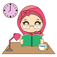 Dinda, funny girl with pretty hijab sticker #2328487