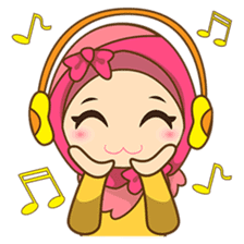 Dinda, funny girl with pretty hijab sticker #2328488