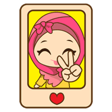 Dinda, funny girl with pretty hijab sticker #2328489