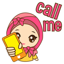 Dinda, funny girl with pretty hijab sticker #2328490