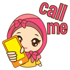 Dinda, funny girl with pretty hijab sticker #2328490