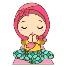 Dinda, funny girl with pretty hijab sticker #2328491