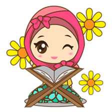 Dinda, funny girl with pretty hijab sticker #2328492
