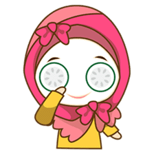 Dinda, funny girl with pretty hijab sticker #2328493
