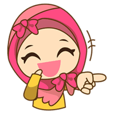 Dinda, funny girl with pretty hijab sticker #2328495
