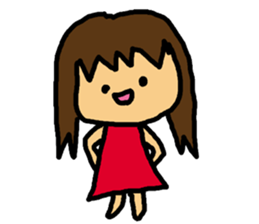 Mischievous pretty girl sticker #2328616