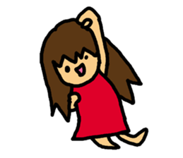 Mischievous pretty girl sticker #2328617