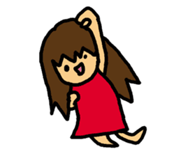 Mischievous pretty girl sticker #2328617