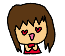 Mischievous pretty girl sticker #2328618