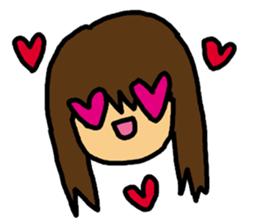 Mischievous pretty girl sticker #2328619