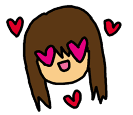 Mischievous pretty girl sticker #2328619