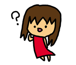 Mischievous pretty girl sticker #2328620