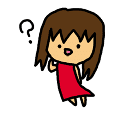 Mischievous pretty girl sticker #2328620