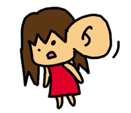 Mischievous pretty girl sticker #2328621