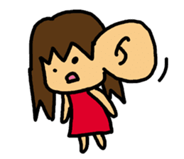 Mischievous pretty girl sticker #2328621