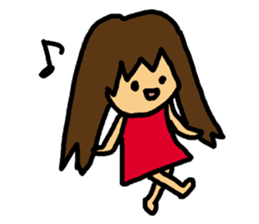 Mischievous pretty girl sticker #2328622