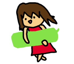 Mischievous pretty girl sticker #2328623