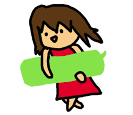 Mischievous pretty girl sticker #2328623