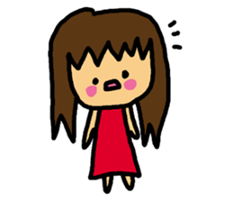 Mischievous pretty girl sticker #2328625